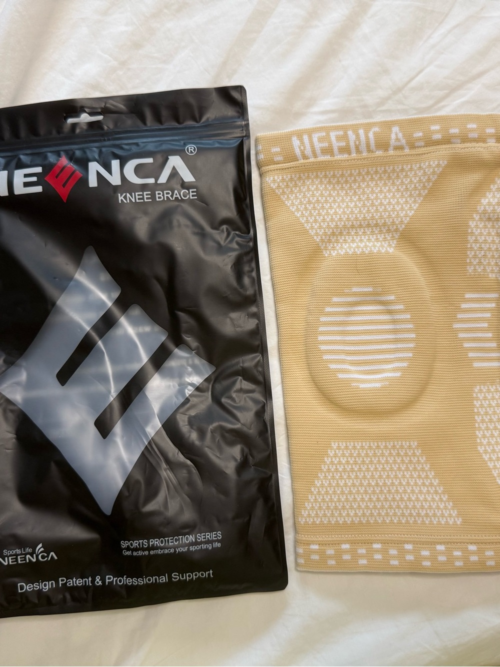 Neenca  Beige Knee Brace Support Sleeve - Unisex